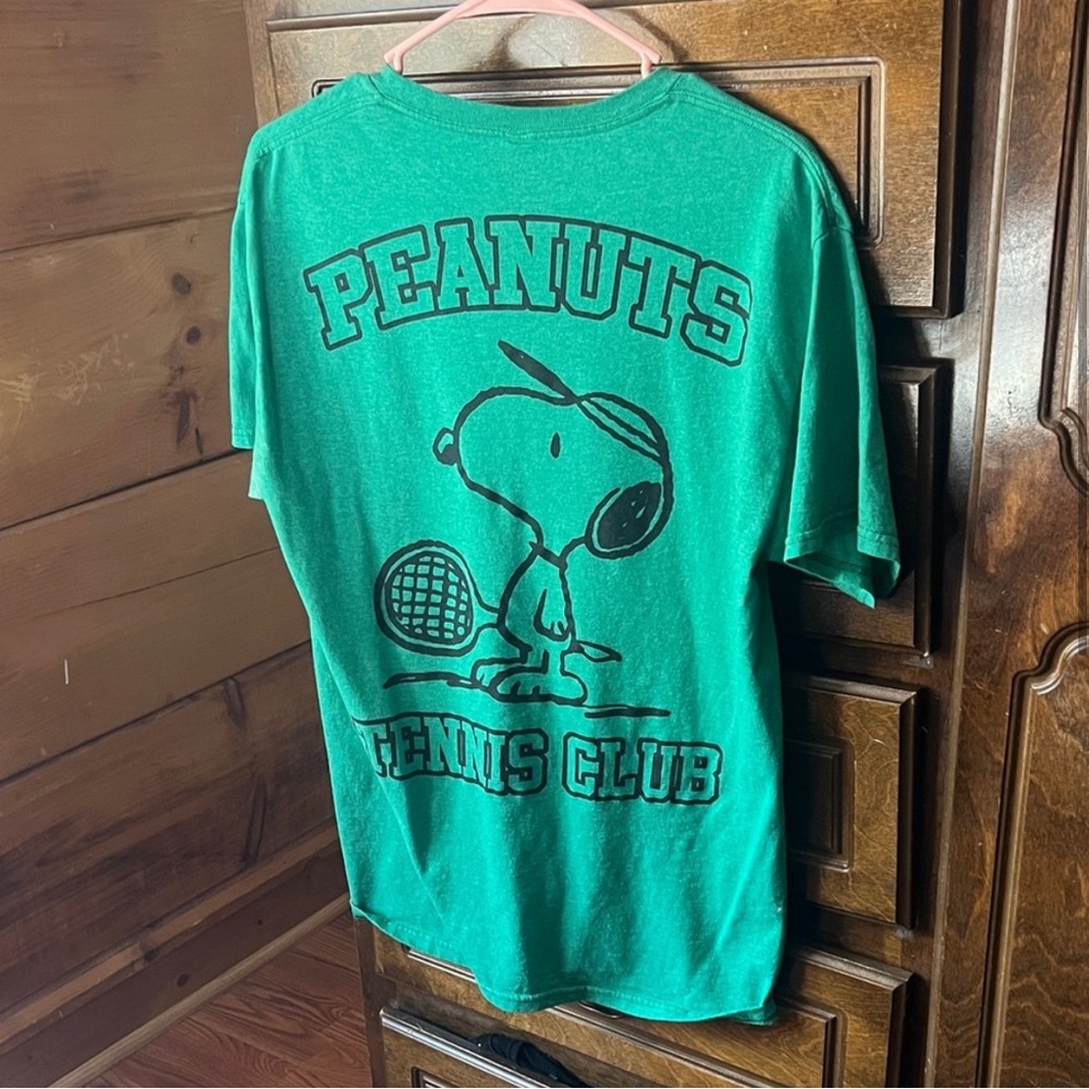 Green Peanuts Tennis Club T-Shirt